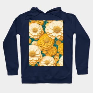 White Yellow Marigolds Fantasy Hoodie